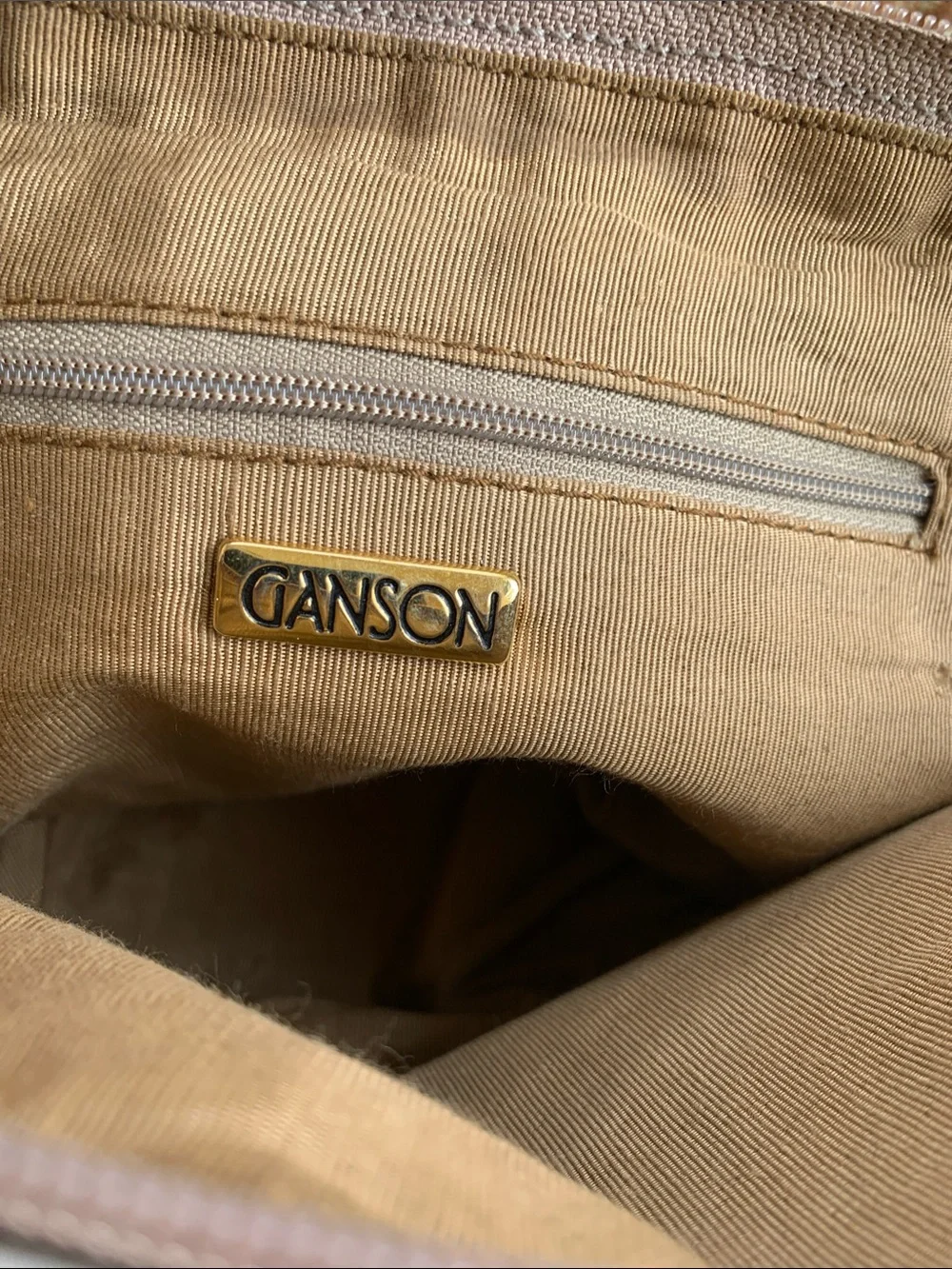 Vintage 80’s Ganson Leather Intrecciato Style Woven Crossbody Bag